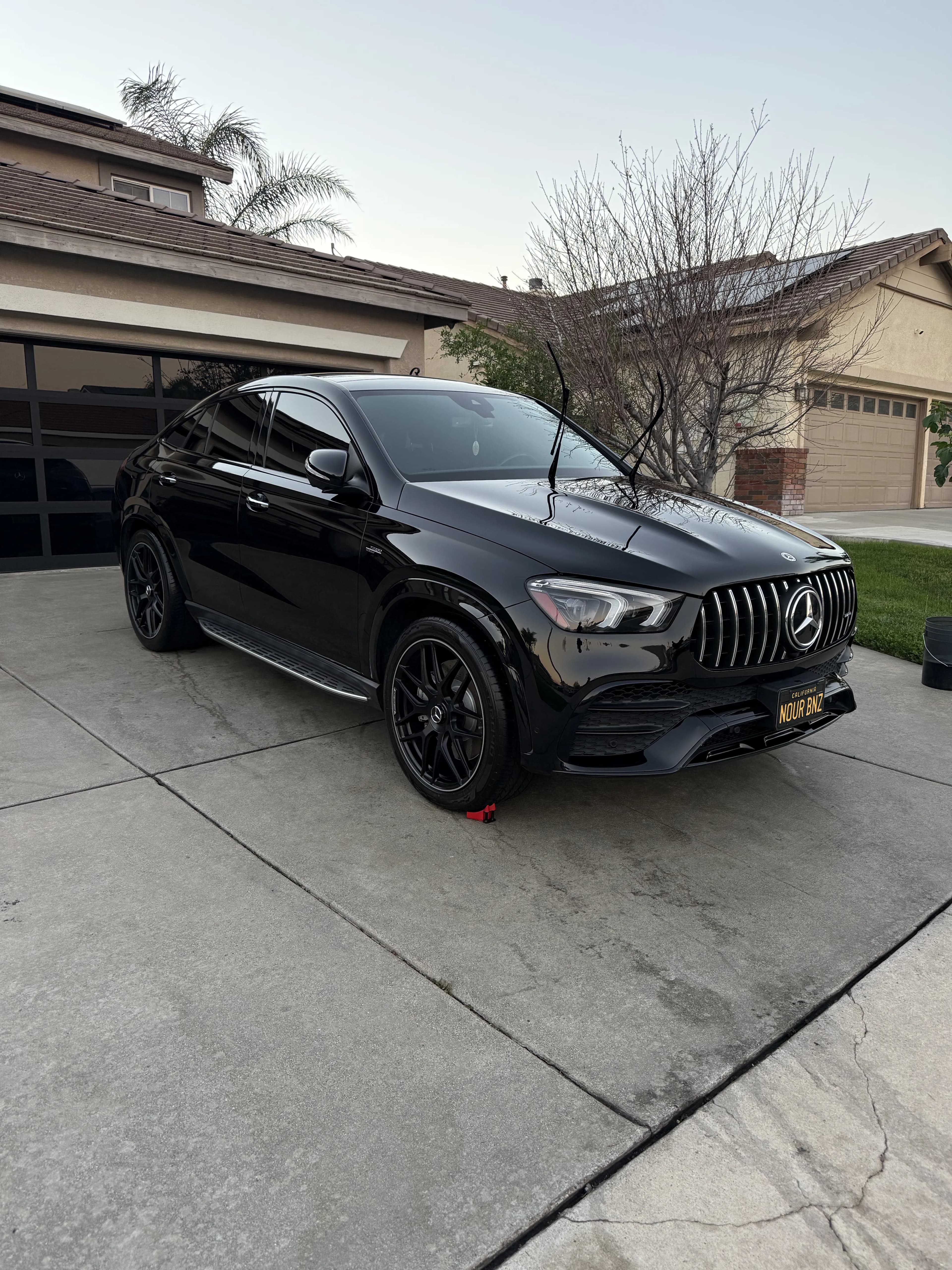Black Mercedes-AMG GLE Coupe exterior detail