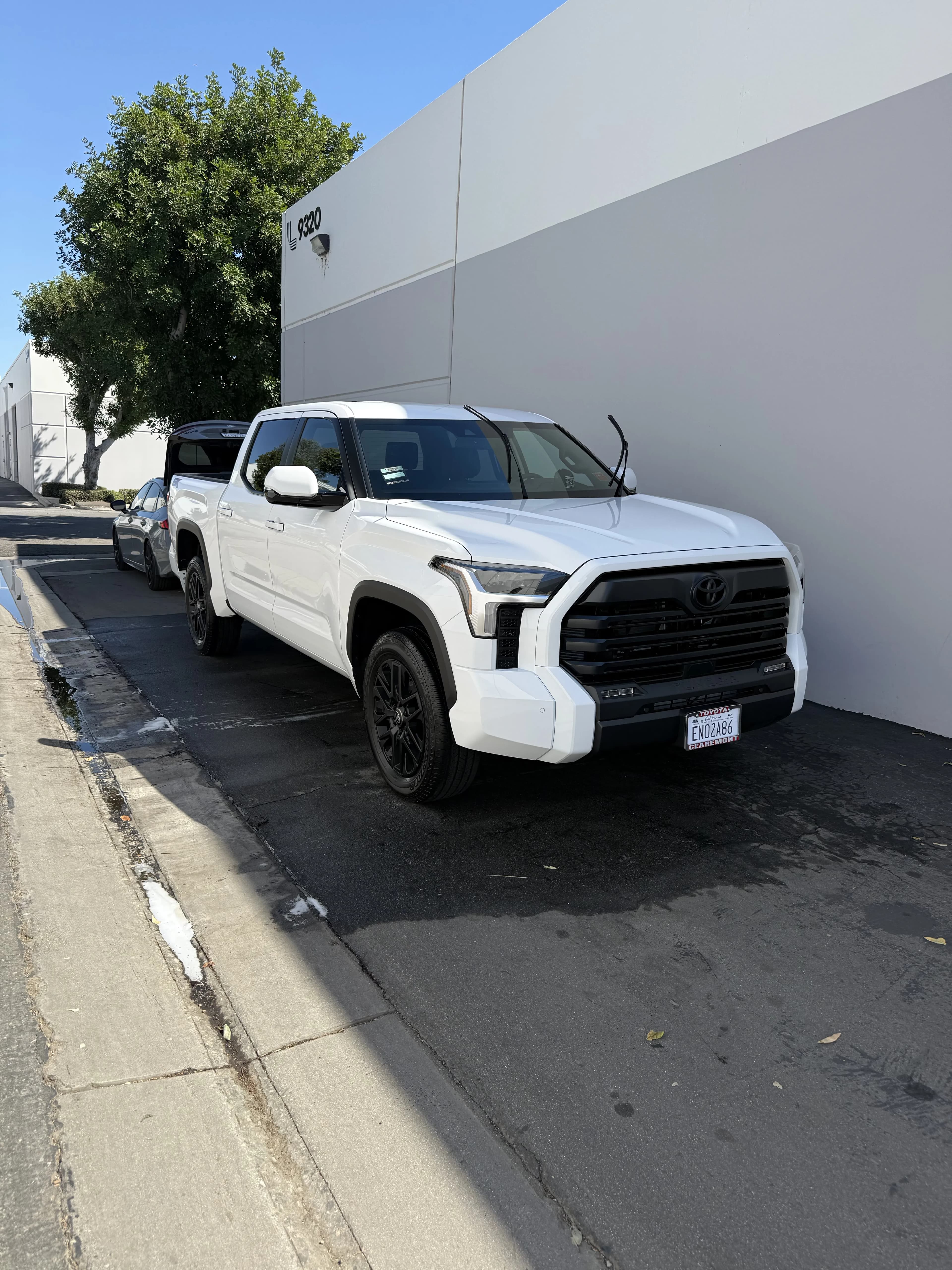 White Toyota Tundra exterior detail
